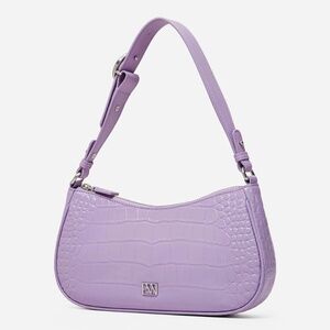 New Parisa Wang New York Charmed Baguette Bag Purple Lavendar Purse